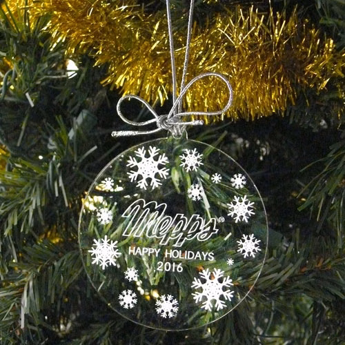 Acrylic Ornament - Circle Snowflakes