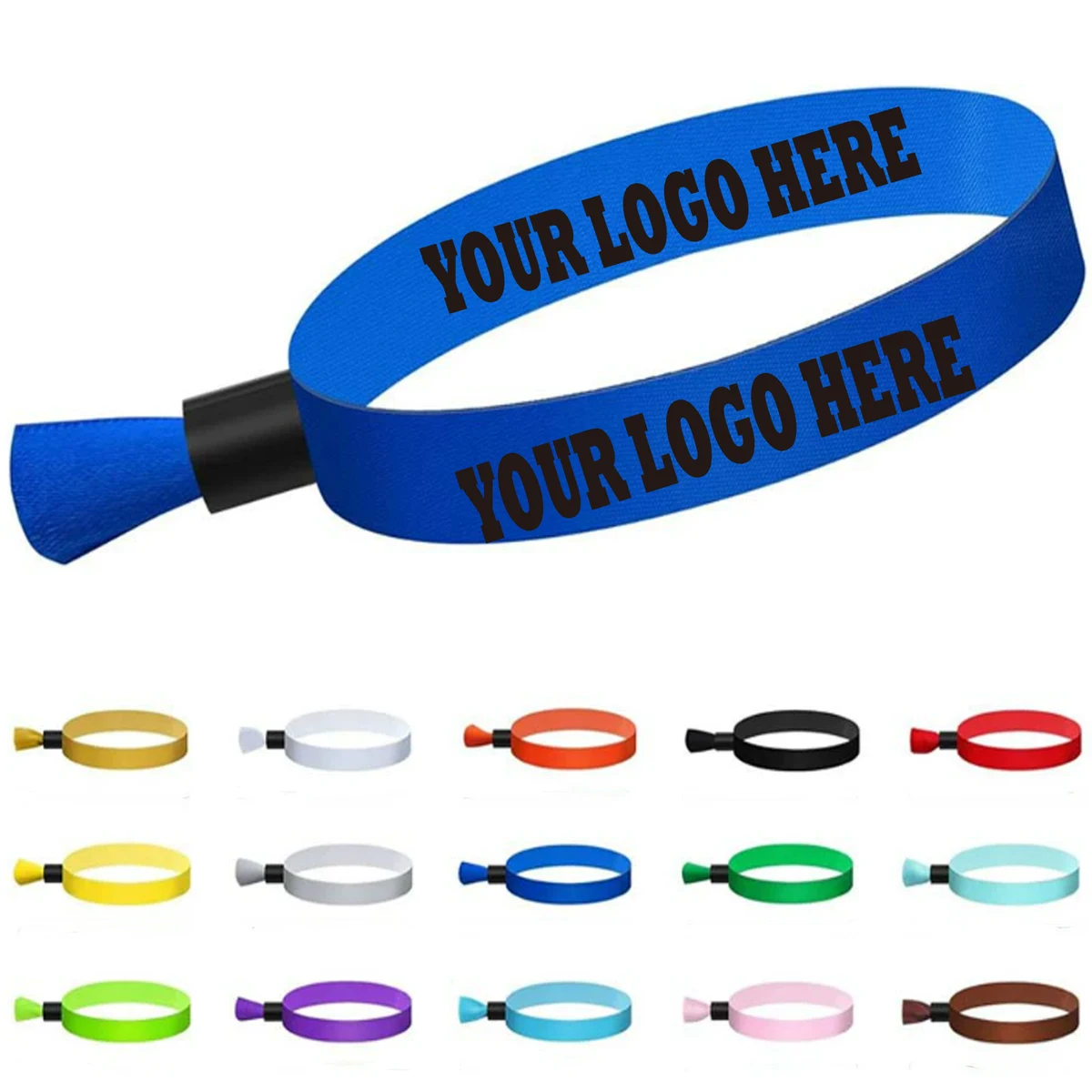Custom Sublimated Woven Wristbands for Events with Lock Bead 1