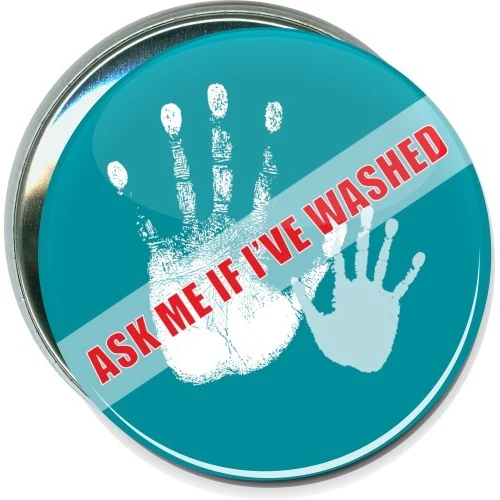 Ask me if I've washed, Business Button 1