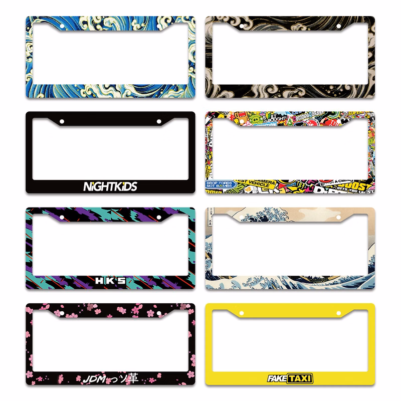 ABS Plastic Hard US License Size Plate Frames