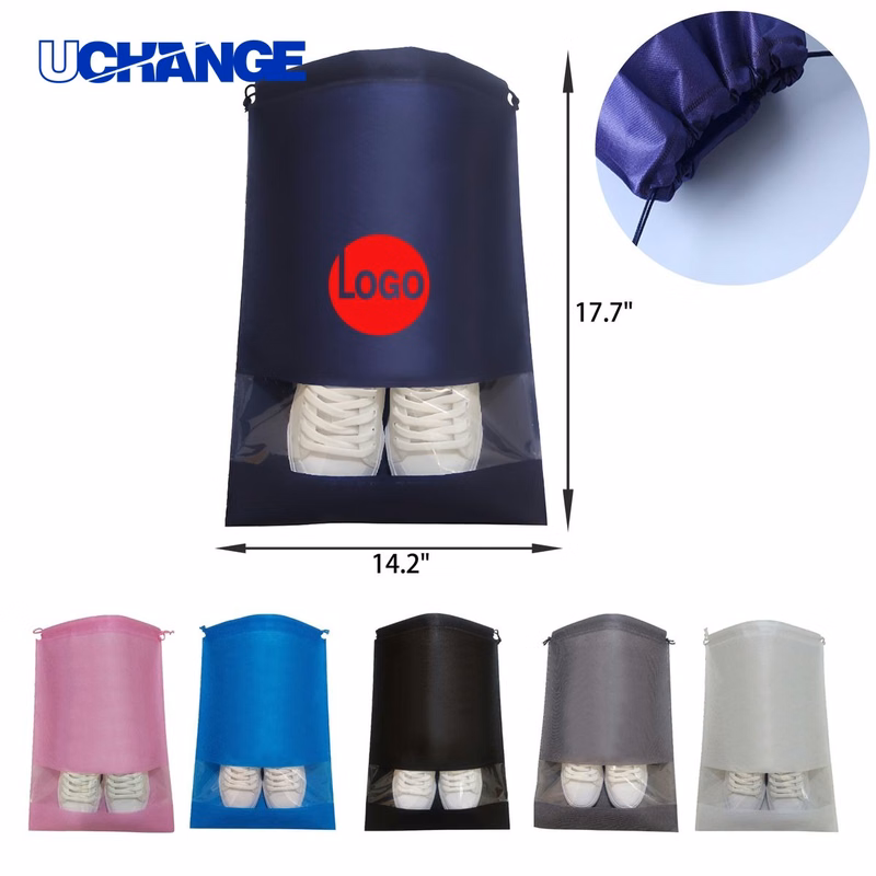 Lightweight Non-Woven Drawstring Shoe Bag