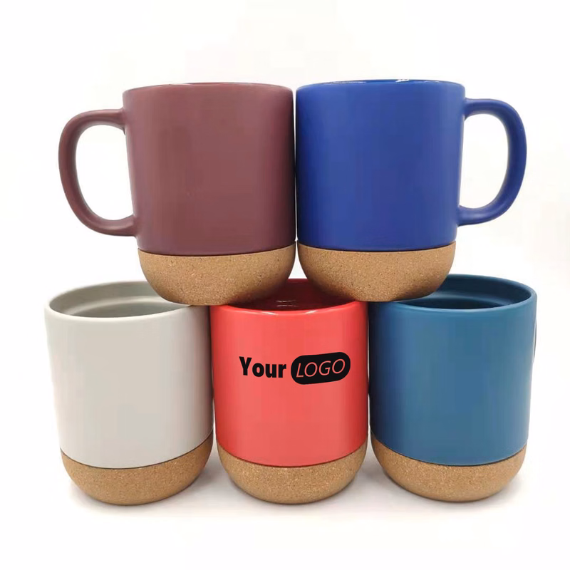 Ceramic Mug With Cork Bottom And Spill-Proof Lid For Coffee Lovers