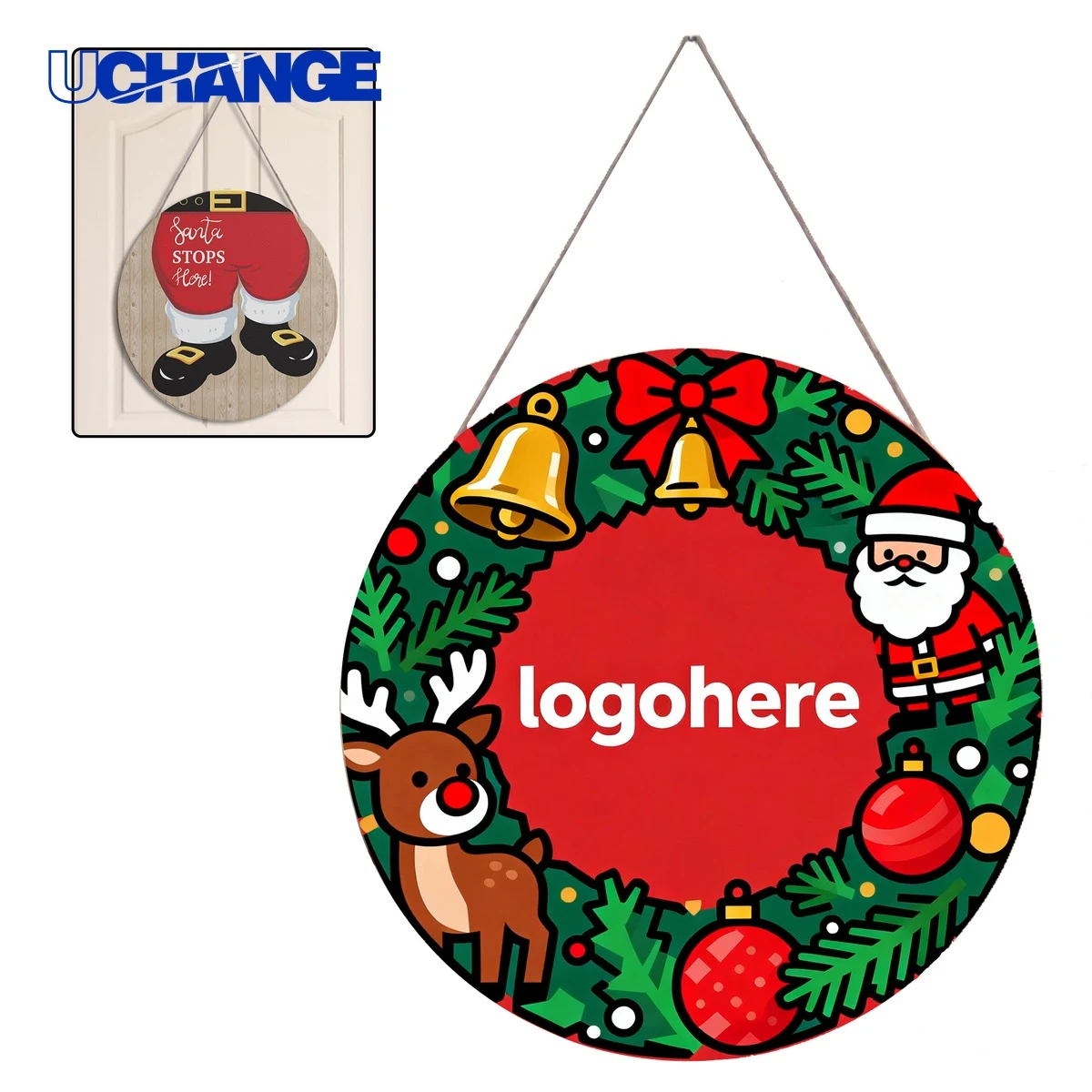 Festive Wooden Wall Hanging Decor 1