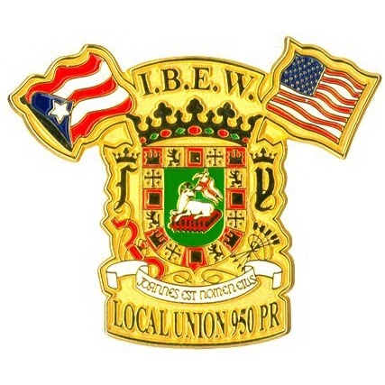 0.75" Custom Die Struck Hard Enamel Cloisonne Pin 1