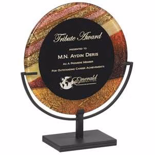Acrylic Circle Iron Art 14" Autumn Harvest design