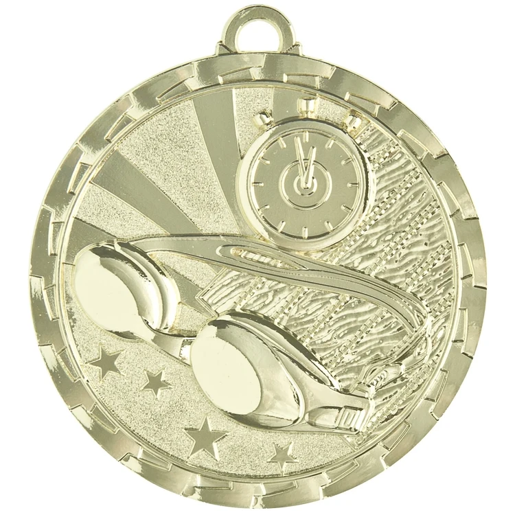 Swimming Bright Medal, 2" 1