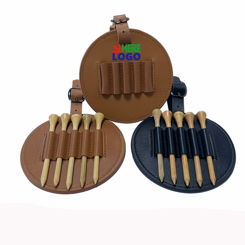 Multi-Piece Golf Tee Leather Cases