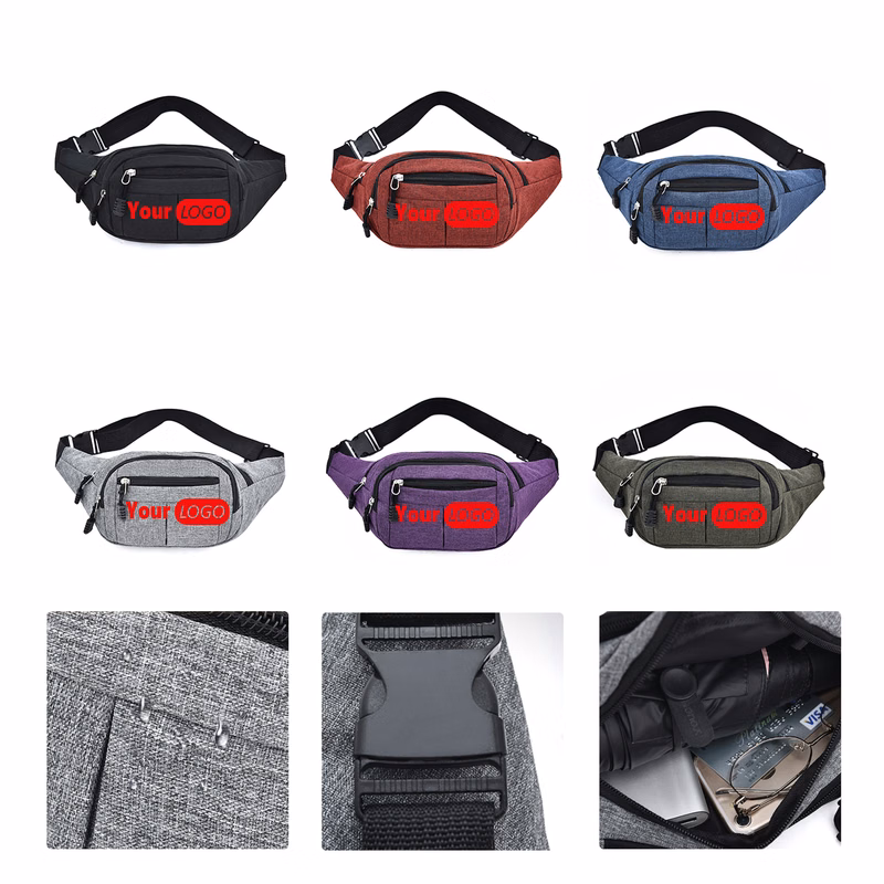 MOQ50 Lightweight Travel Waist Bag With Custom Logo