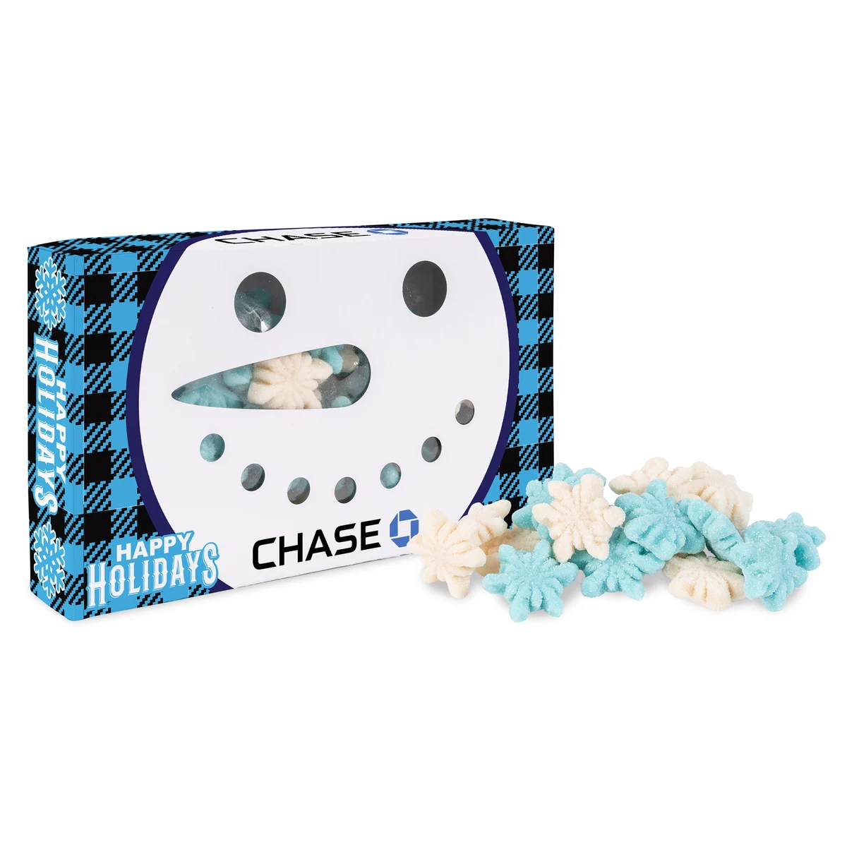 Snowman Die Cut Box with Gummy Glitter Snowflakes 1