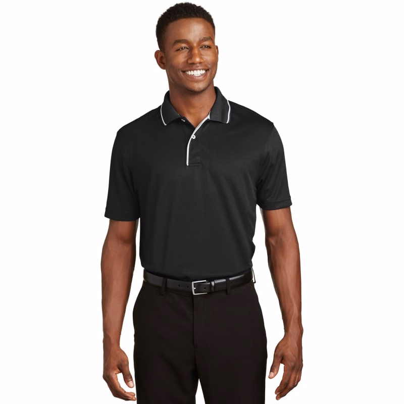 Sport-Tek Dri-Mesh Polo With Tipped Collar And Piping.