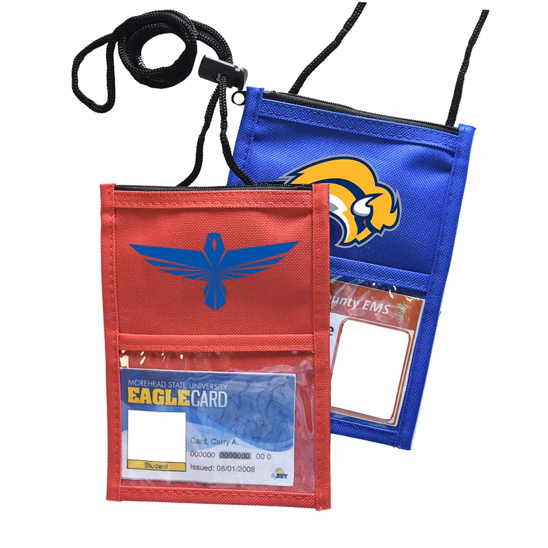 POLYESTER WALLET WITH ROPE LANYARDS
