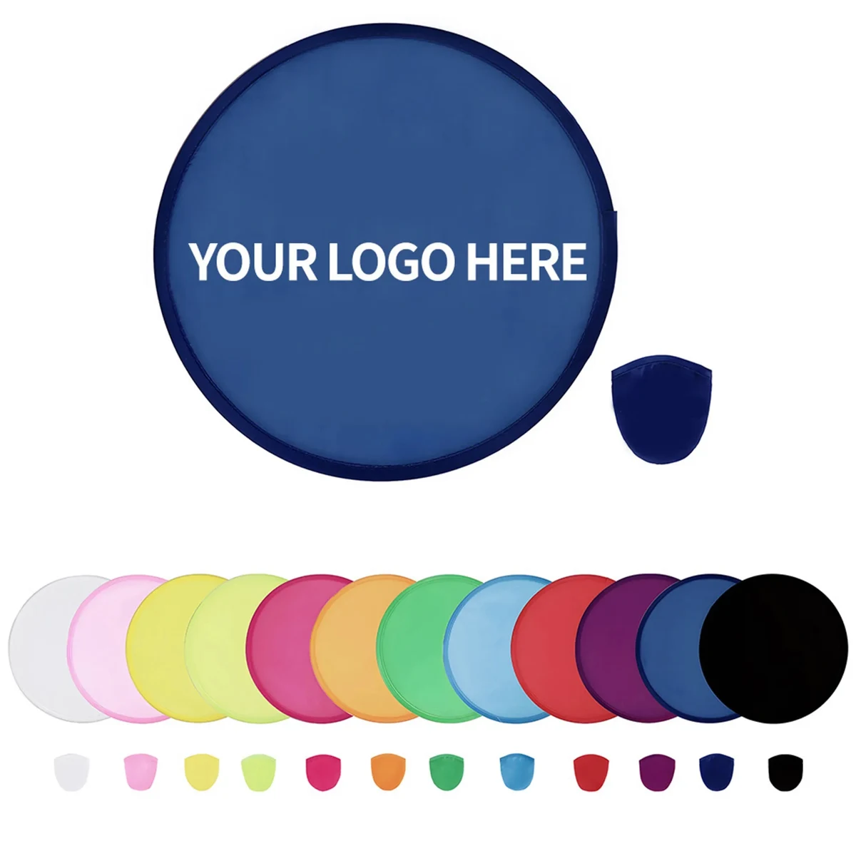 Round Foldable Fan With Storage Pouch 1