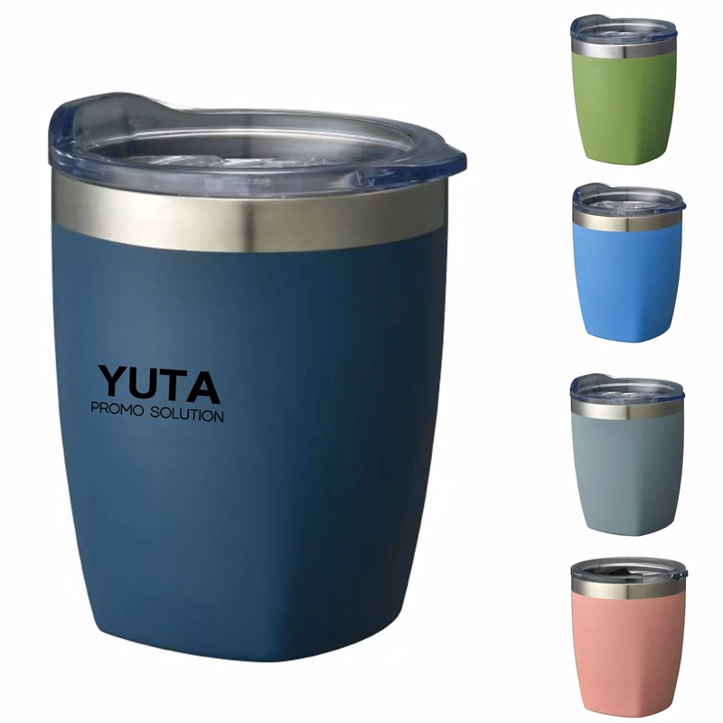 12Oz Insulated Stainless Steel Stemless Travel Cup With Lid