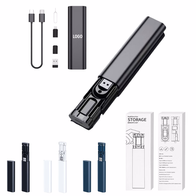 Portable Multi Connector Adapter with Phone Stand, Charging