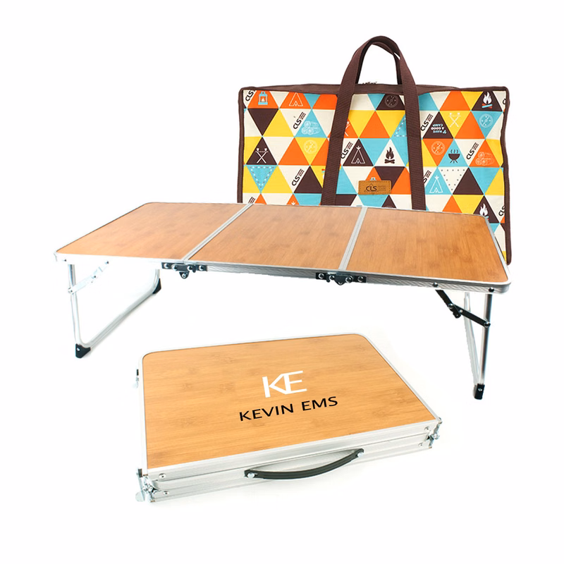 Outdoor wooden folding picnic table
