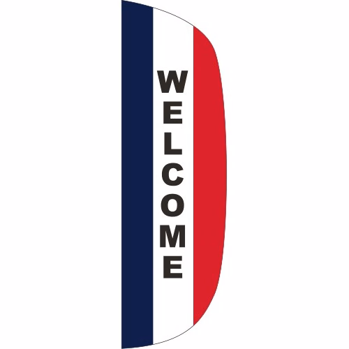 "WELCOME" 3' x 10' Message Flutter Flag