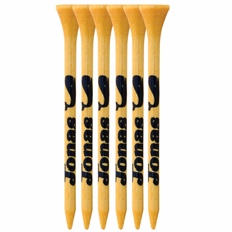 6 Pack of Bamboo Golf Tees (3 1/4")