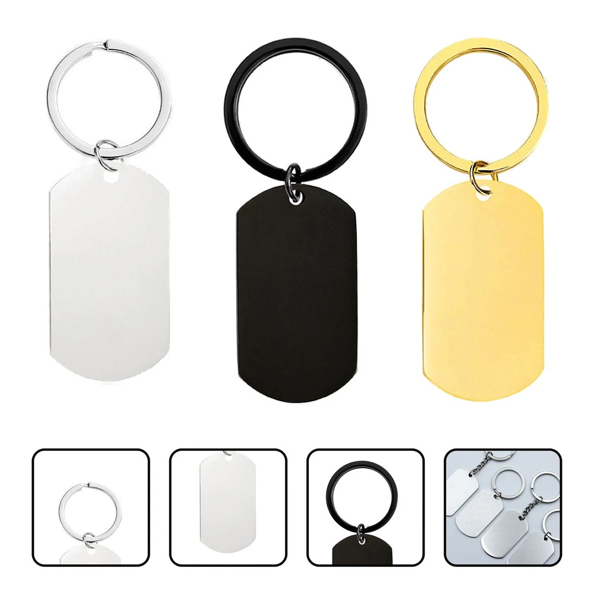 Corrosion-Resistant Blank Metal Keychain 1
