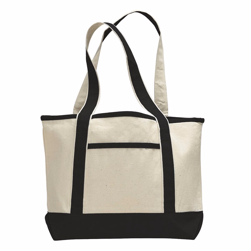 12 oz Cotton Canvas Tote Bag - 15"W x 12"H x 4"D x 20"Handle