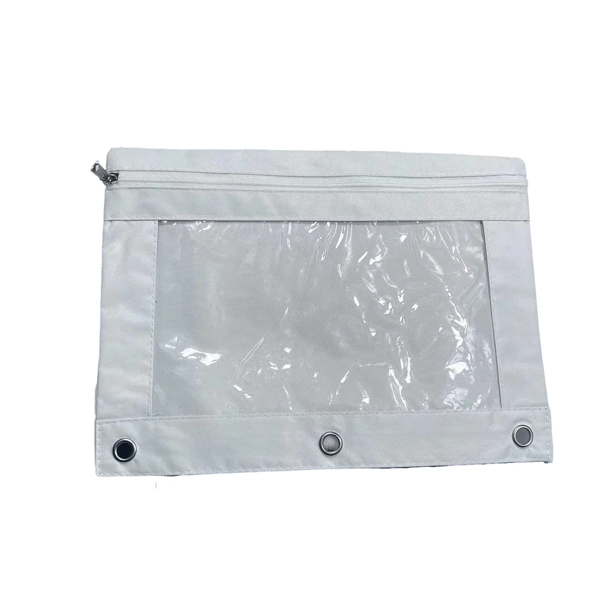 Three Hole Zipper Pencil Pouch 7.1" x 9.8" 1