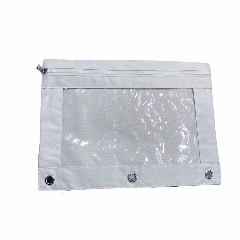 Three Hole Zipper Pencil Pouch 7.1" x 9.8"