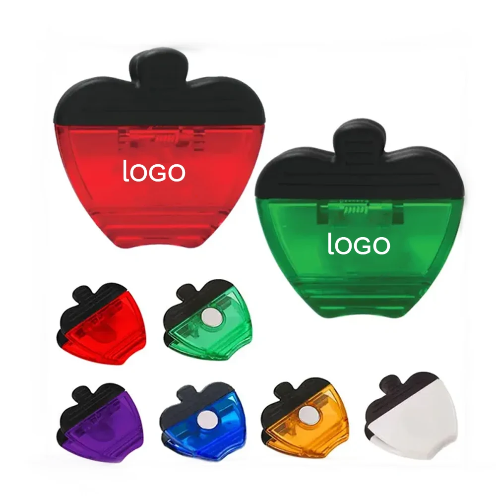 Apple-shaped Plastic Magnetic Power Clip 1