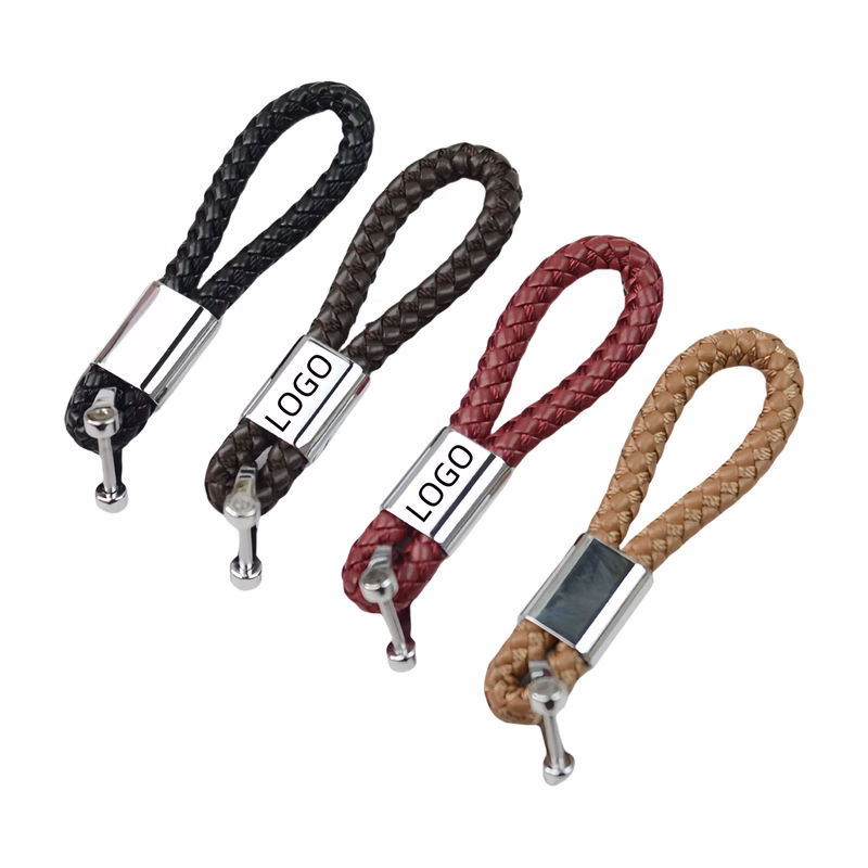 Braided Leather Keychains