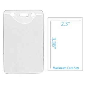 2.60" W x 4.06" H - Vertical Clear Vinyl Badge Holder (Blank) 1