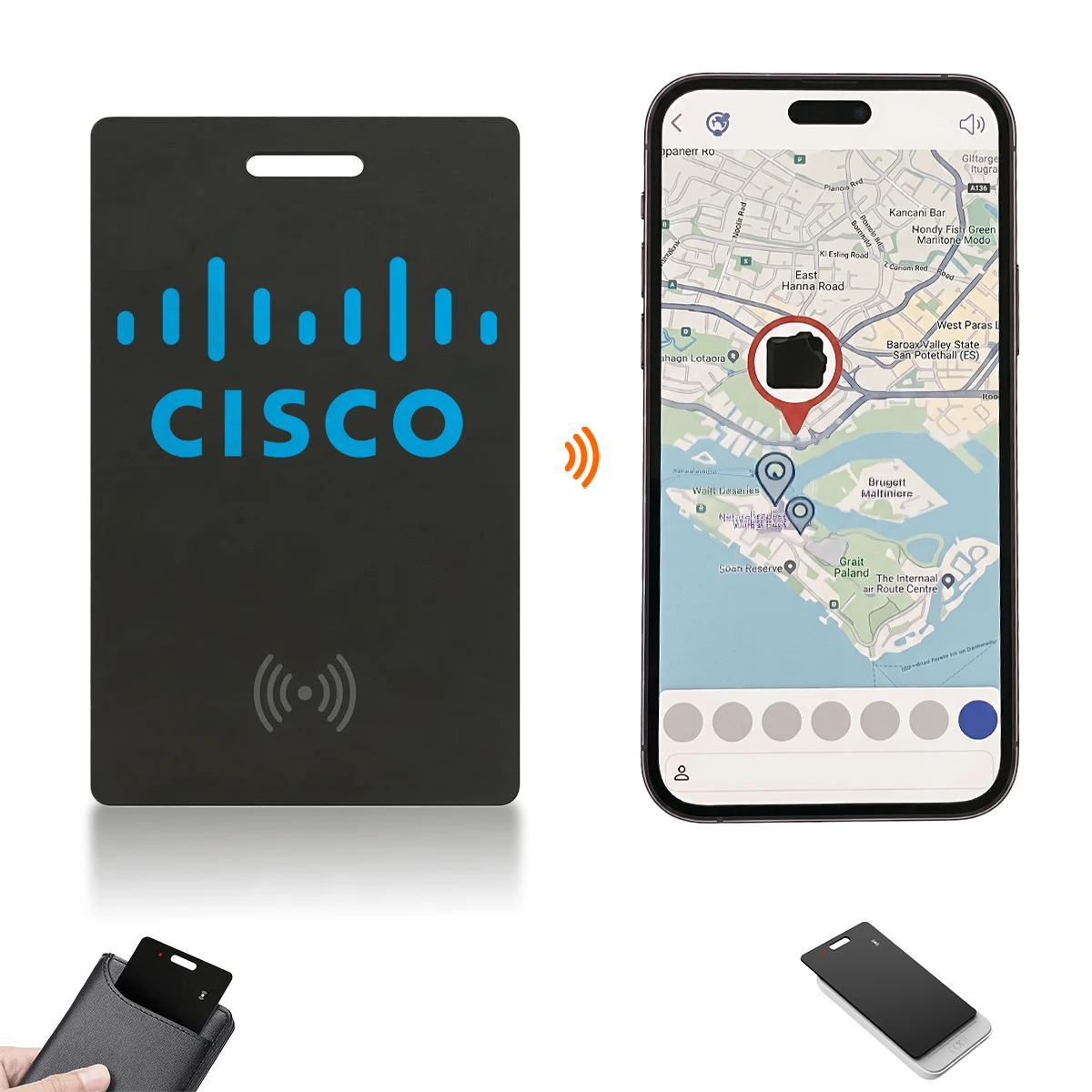Magnetic RFID Card Wallet with AirTag Holder 1