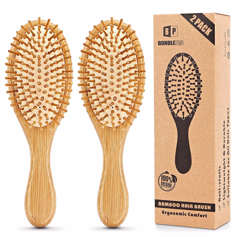Natural Bamboo Air Cushion Comb Anti-static Hair Brush