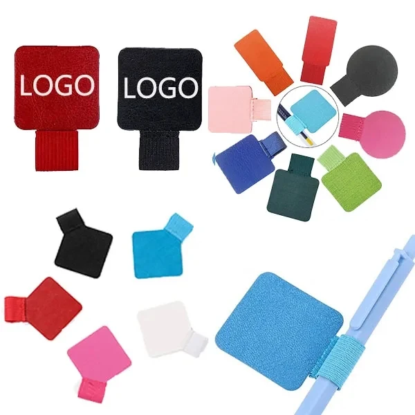 Self Adhesive Leather Pen Loop Clip 1