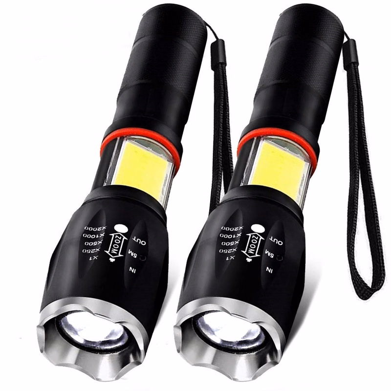 Zoom LED Tactical Flashlight with COB