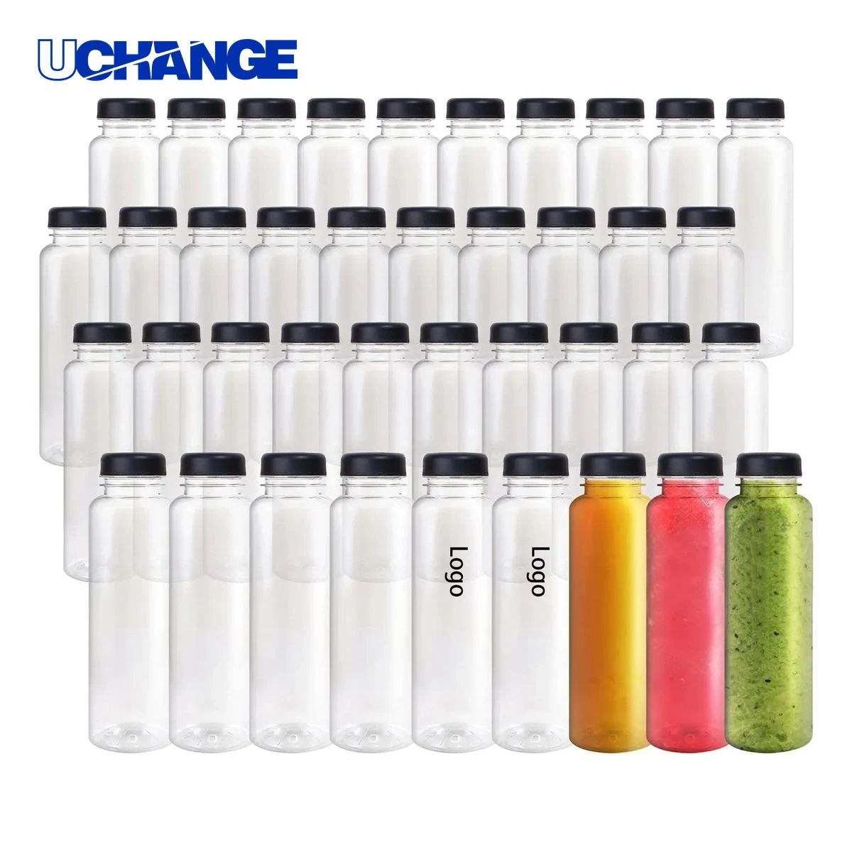 12 oz Clear Plastic Drum Drinking Bottle Drinkware 1