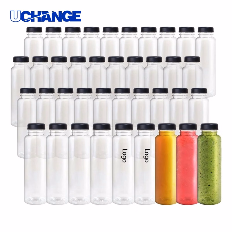 12 oz Clear Plastic Drum Drinking Bottle Drinkware