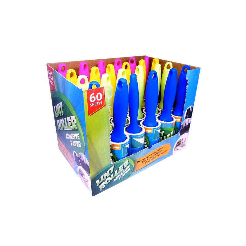 Lint Rollers Assorted Colors 60 Sheets