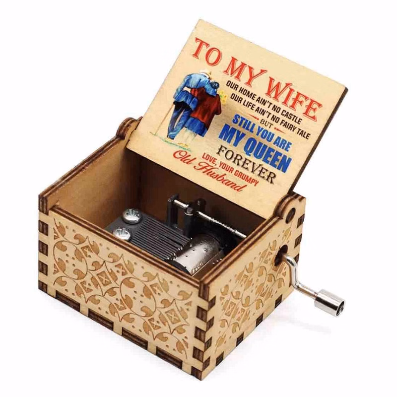 Painted Hand-cranked Music Box Creative Gift