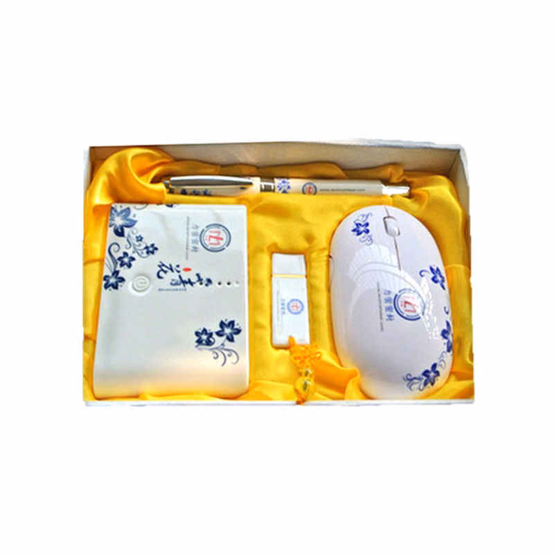 Power Bank Usb Drive Pen Mouse Chinese Style Gift Set