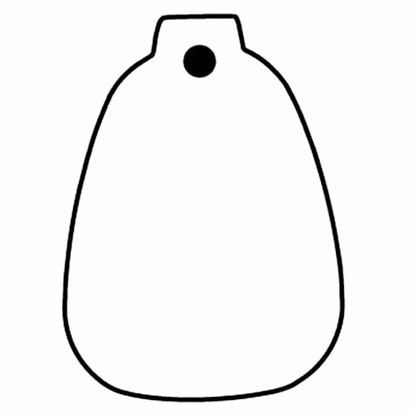 Saddle w/Tab Key Tag - Spot Color