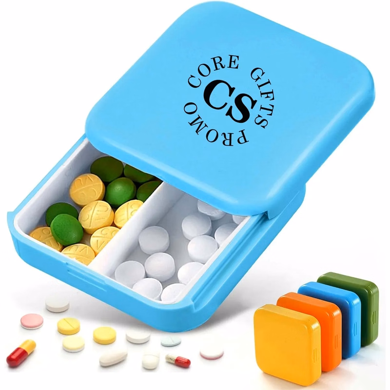2 Compartments Daily Pill Organizer
