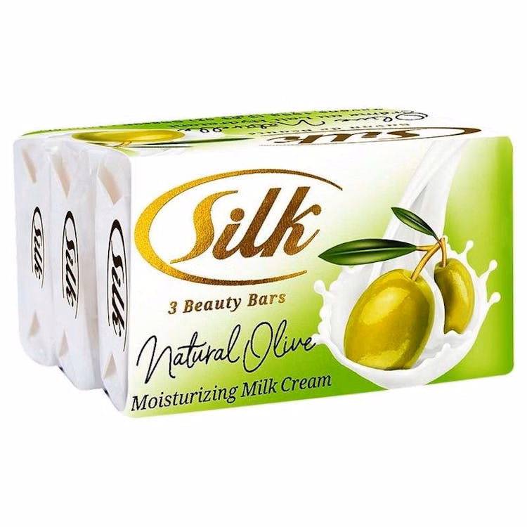 Silk Beauty Bar Soap - 3 Pack Natural Olive