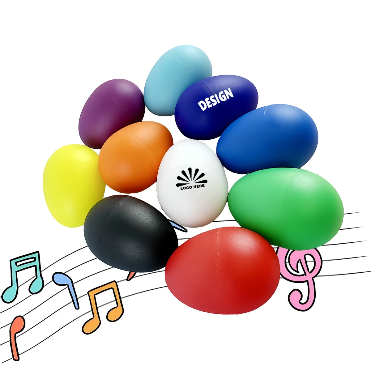 Colorful Plastic Egg Shakers for Rhythm and Fun 1