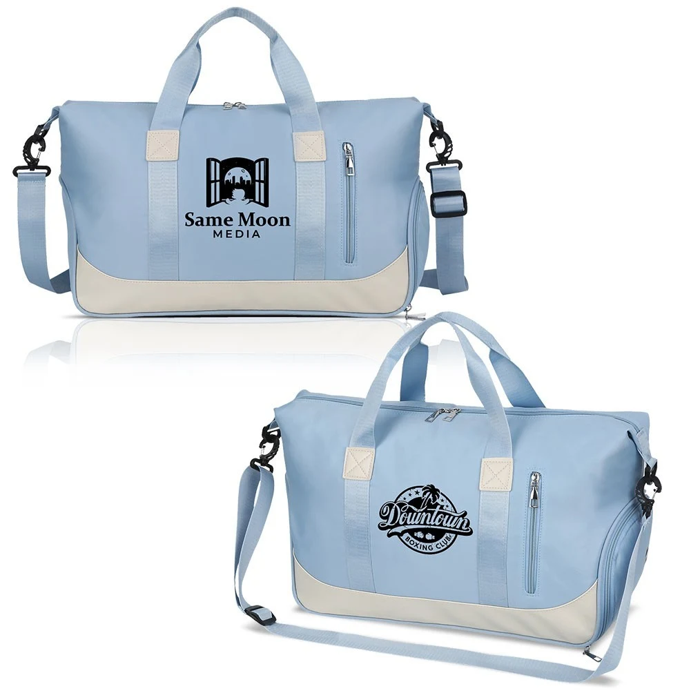 Dry Wet Compartment Gym Duffel Bag 17" X 10" X 8" 1