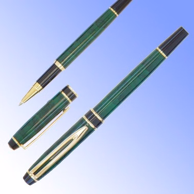 MARBLEIZED GREEN ALPINE ROLLERBALL PEN