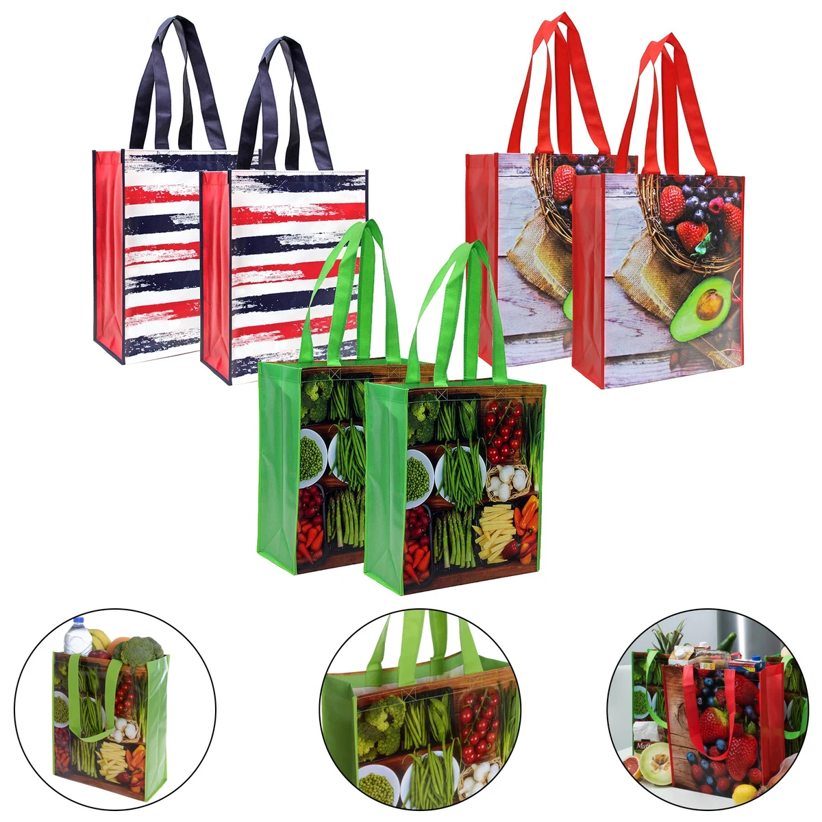 Medium Poly-woven Laminated Tote Bag 1