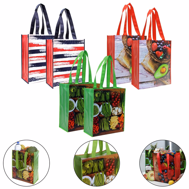 Medium Poly-woven Laminated Tote Bag