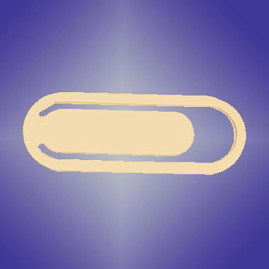 GOLD PLATED BRASS ROUNDED BOOKMARKER