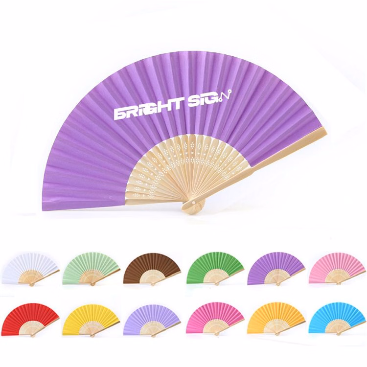 Traditional Bamboo Paper Folding Fan