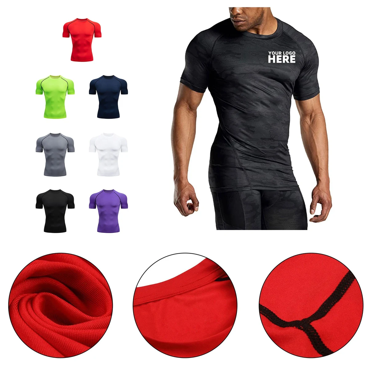 Quick Dry Short Sleeve Compression Shirt 1