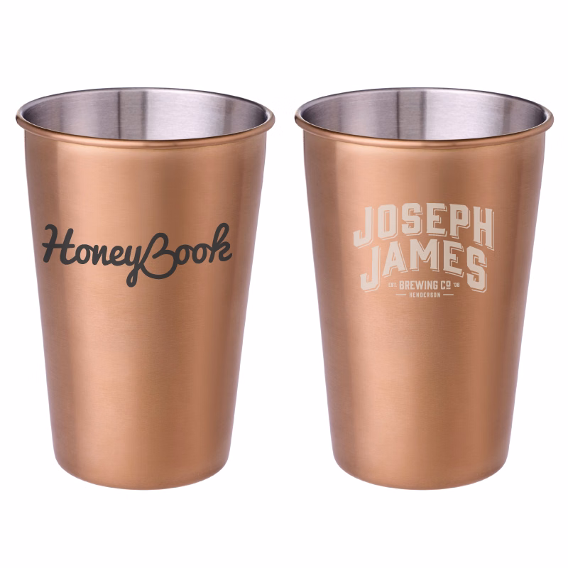 McGuire's Copper Plated Pint Glass Cup