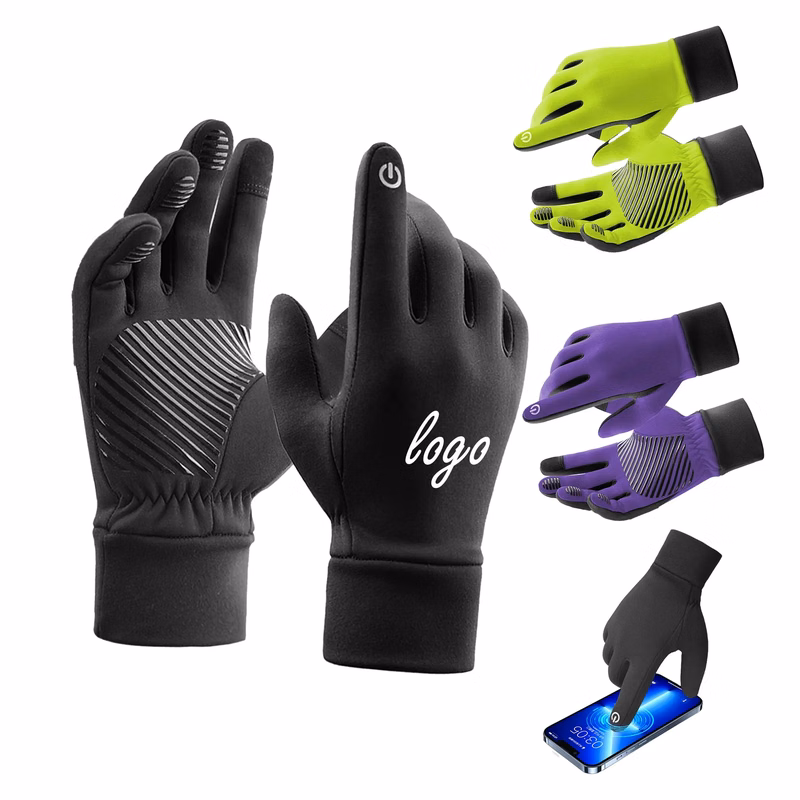 MOQ 10 Winter Outdoor Sports Fleece Lined Cycling Gloves